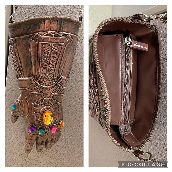 "Un tipo del trabajo compró esto pensando que era un guante. Ni su esposa ni su sobrina lo querían, así que le dije que lo trajera. He recibido más comentarios sobre este bolso que sobre cualquier otra cosa. Los 5 dólares mejor gastados"