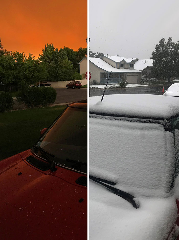 Un día de diferencia en Fort Collins, Colorado