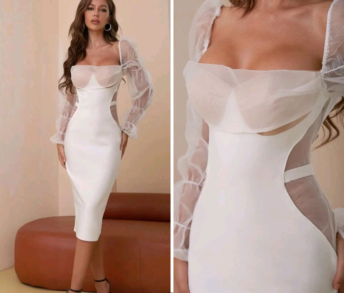 Visto en Shein. Parece que el pecho va por libre