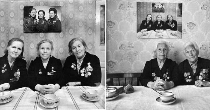 Tres hermanas, tres fotos, tomadas con años de diferencia