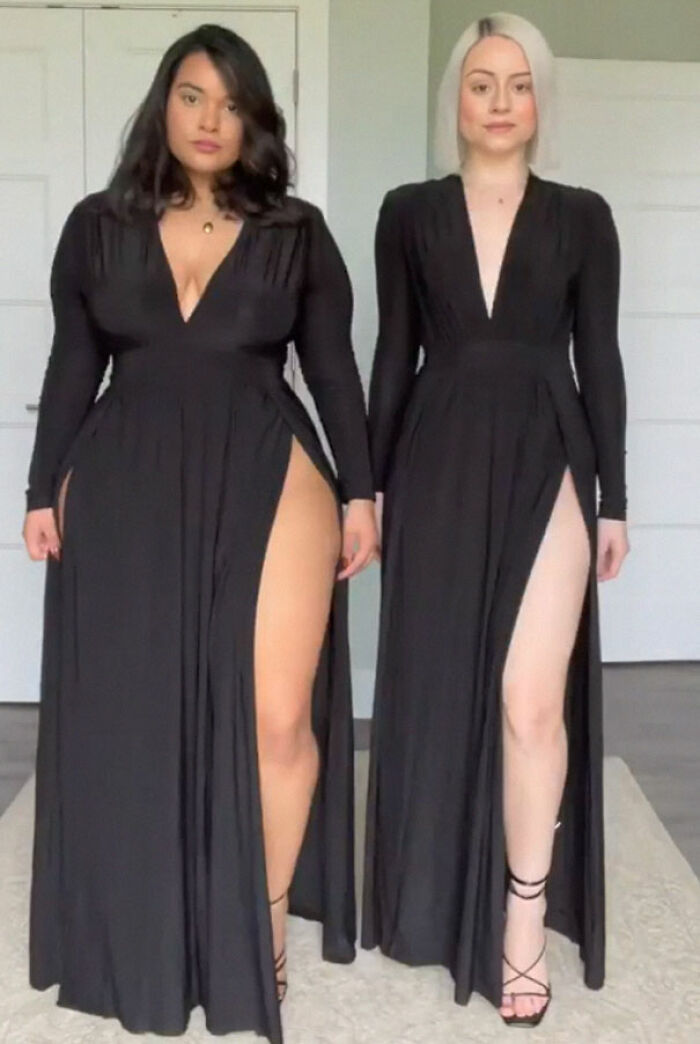 "Style Not Size": Two Friends Show How The Same Outfit Looks On Their Different Body Sizes (30 New Pics)