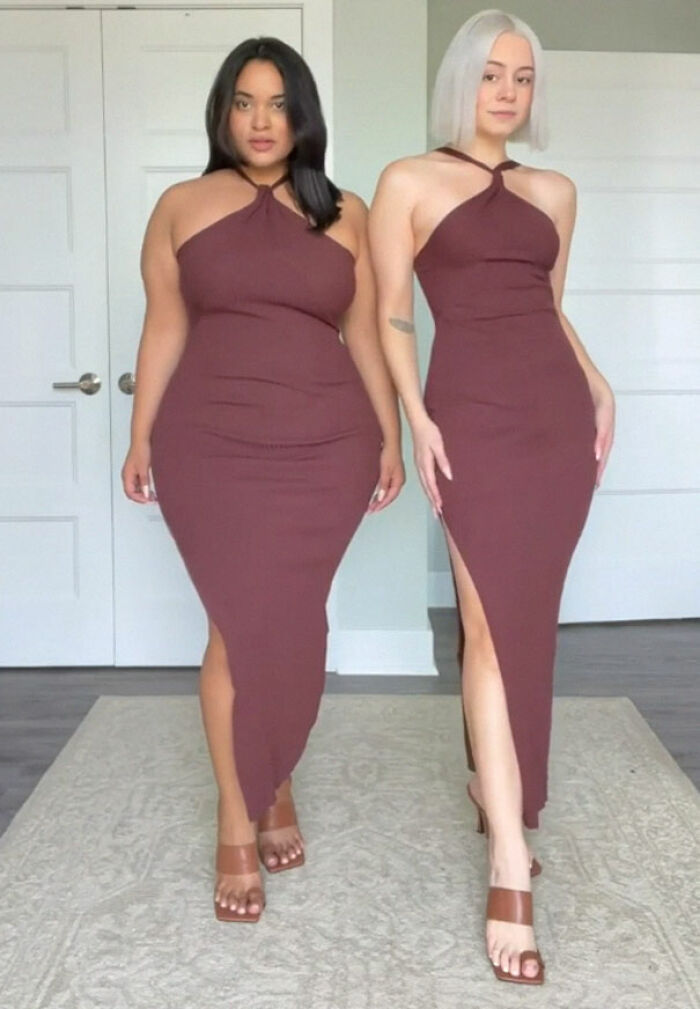 "Style Not Size": Two Friends Show How The Same Outfit Looks On Their Different Body Sizes (30 New Pics)