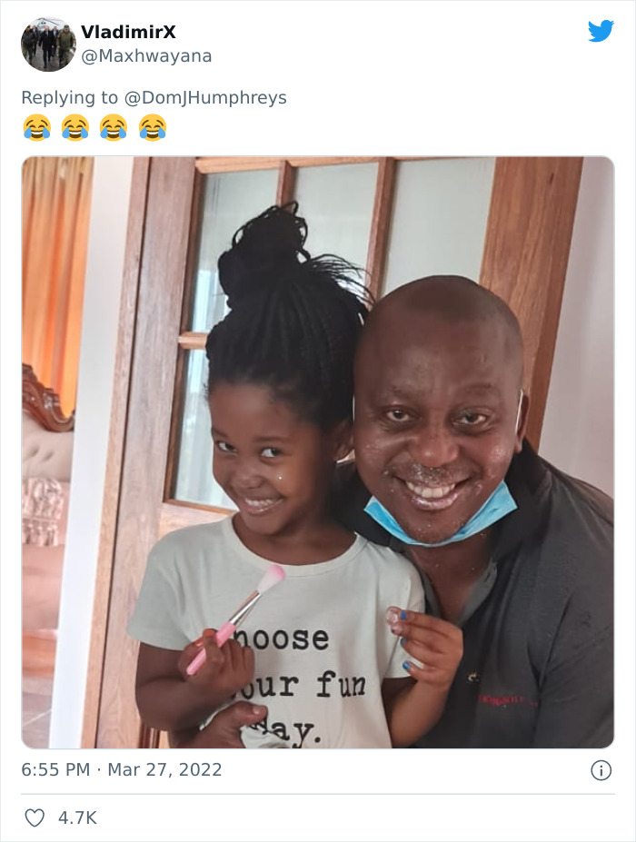 Dads Share 30 Times Their Daughters Used Them For Makeup Experiments And It’s Hilariously Wholesome