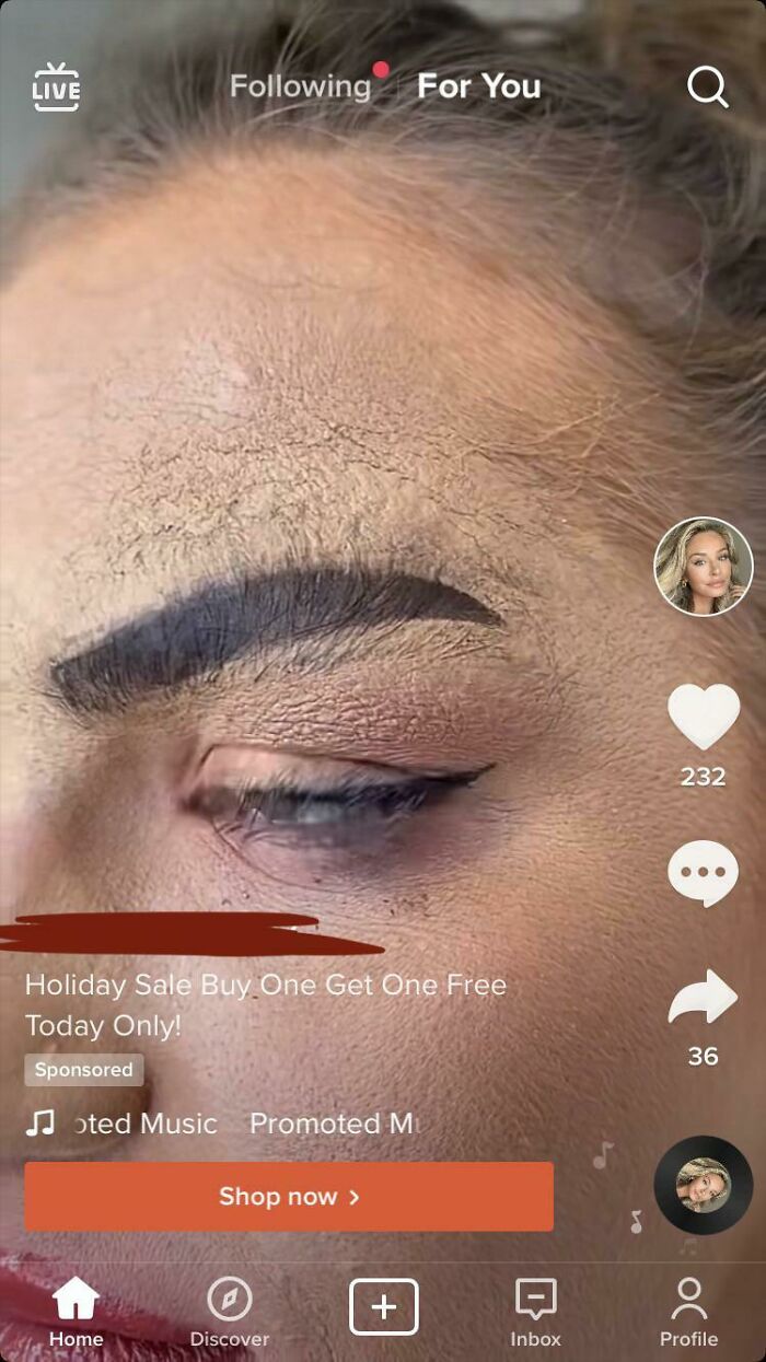 Este anuncio de TikTok sobre una plantilla para cejas