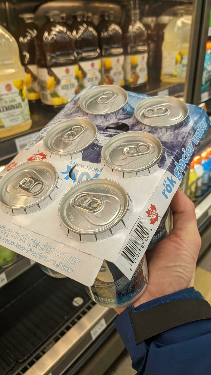 Anillos de cartón para este 6 pack en lugar de los de plástico