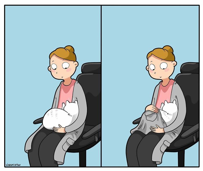 Artist Illustrates Funny Realities Of Living With A Cat (35 New Comics)