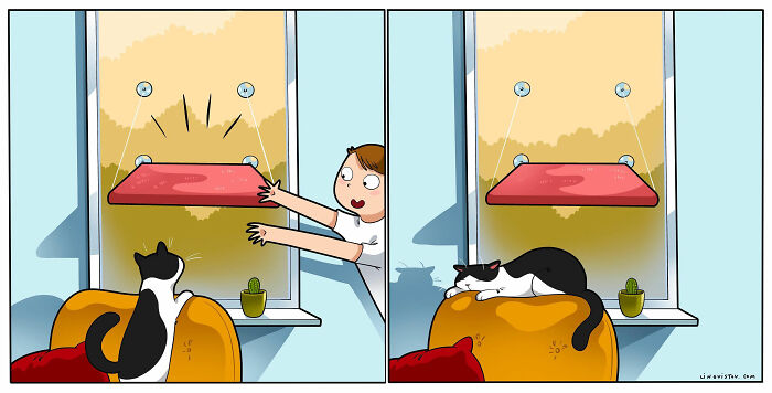 Artist Illustrates Funny Realities Of Living With A Cat (35 New Comics)