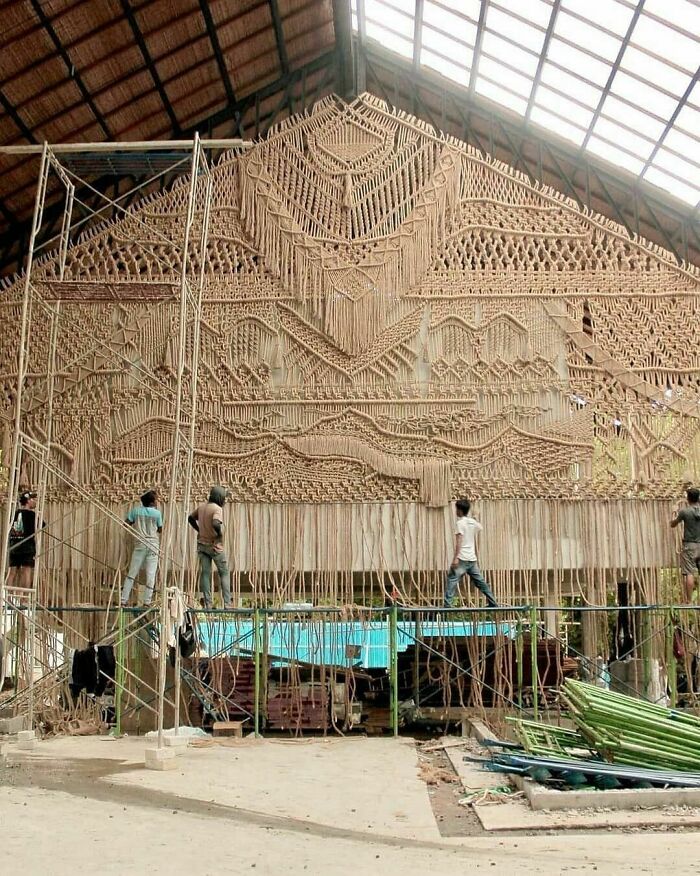 Obra de macramé de Agnes Hansella Macrame_id
