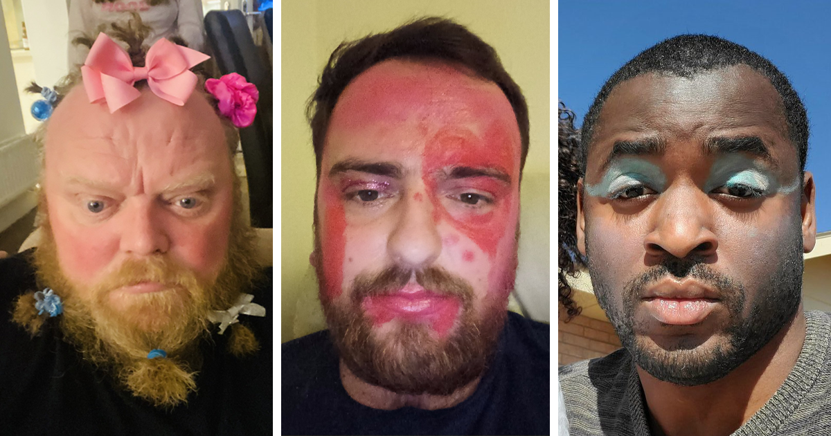 20 Padres usados por sus hijas para hacer experimentos de maquillaje, tan divertidos como reconfortantes