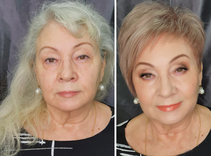 A Makeup Artist And Hairstylist Post 30 Before-And-After Shots Of Clients Who Told Them To 