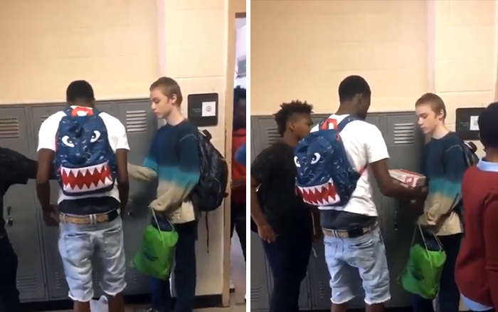 Un estudiante de primer año de secundaria estaba siendo acosado por llevar las mismas prendas al colegio todos los días. Sus compañeros de clase decidieron comprarle algo de ropa nueva y unas zapatillas