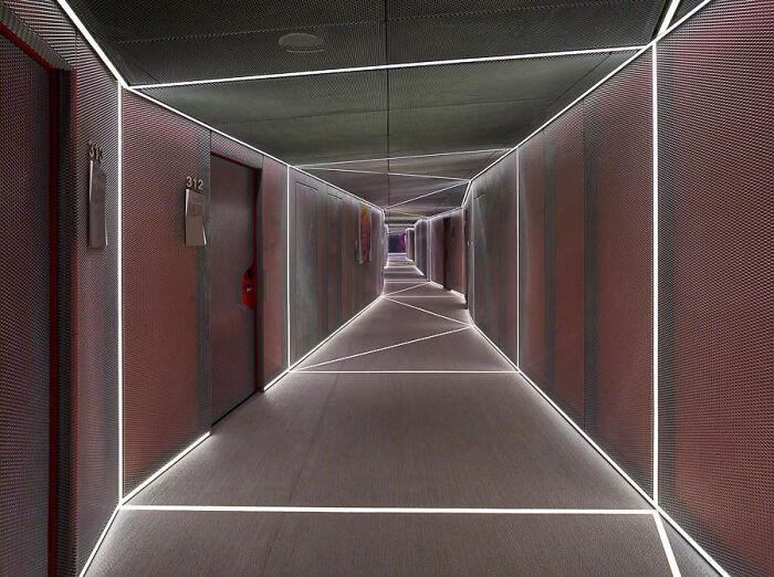El pasillo de este hotel