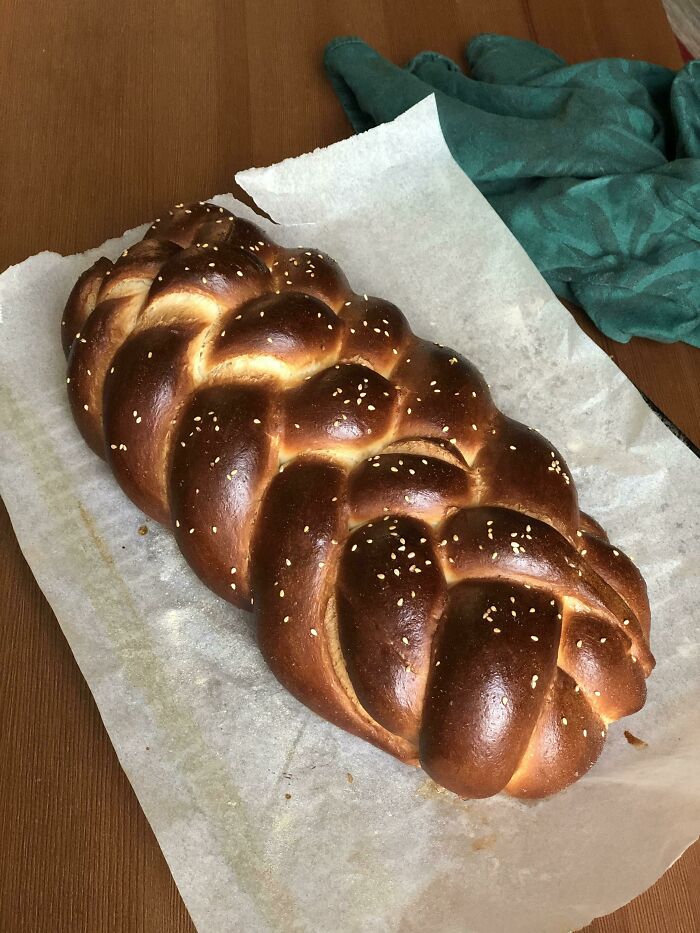 Primer intento de preparar challah en casa