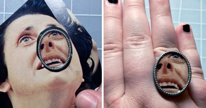 Hice un interesante anillo a partir de un viejo artículo de National Geographic