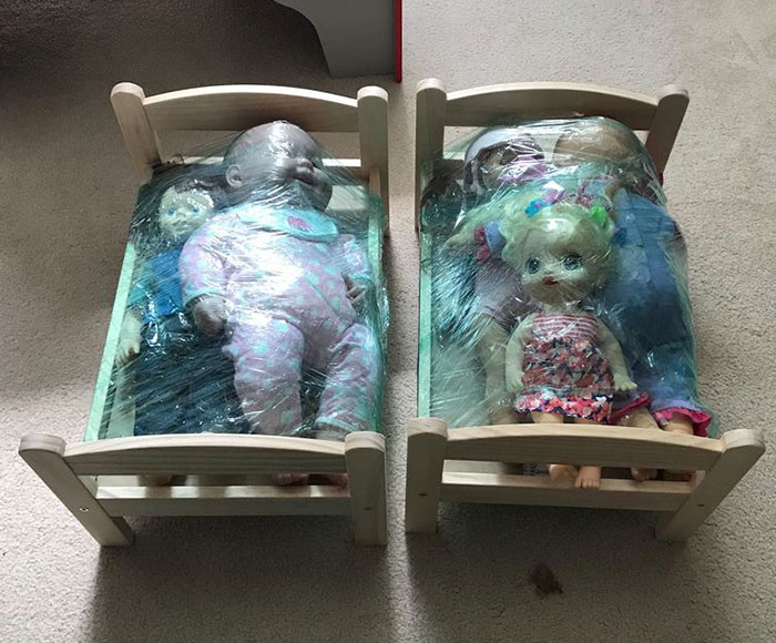 Nos mudamos. Así es como mi esposa empacó las muñecas de los niños