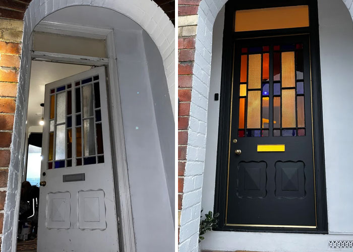 Nuestra puerta de 1885 que necesitaba amor desesperado. ¡Estamos impresionados por el resultado final!