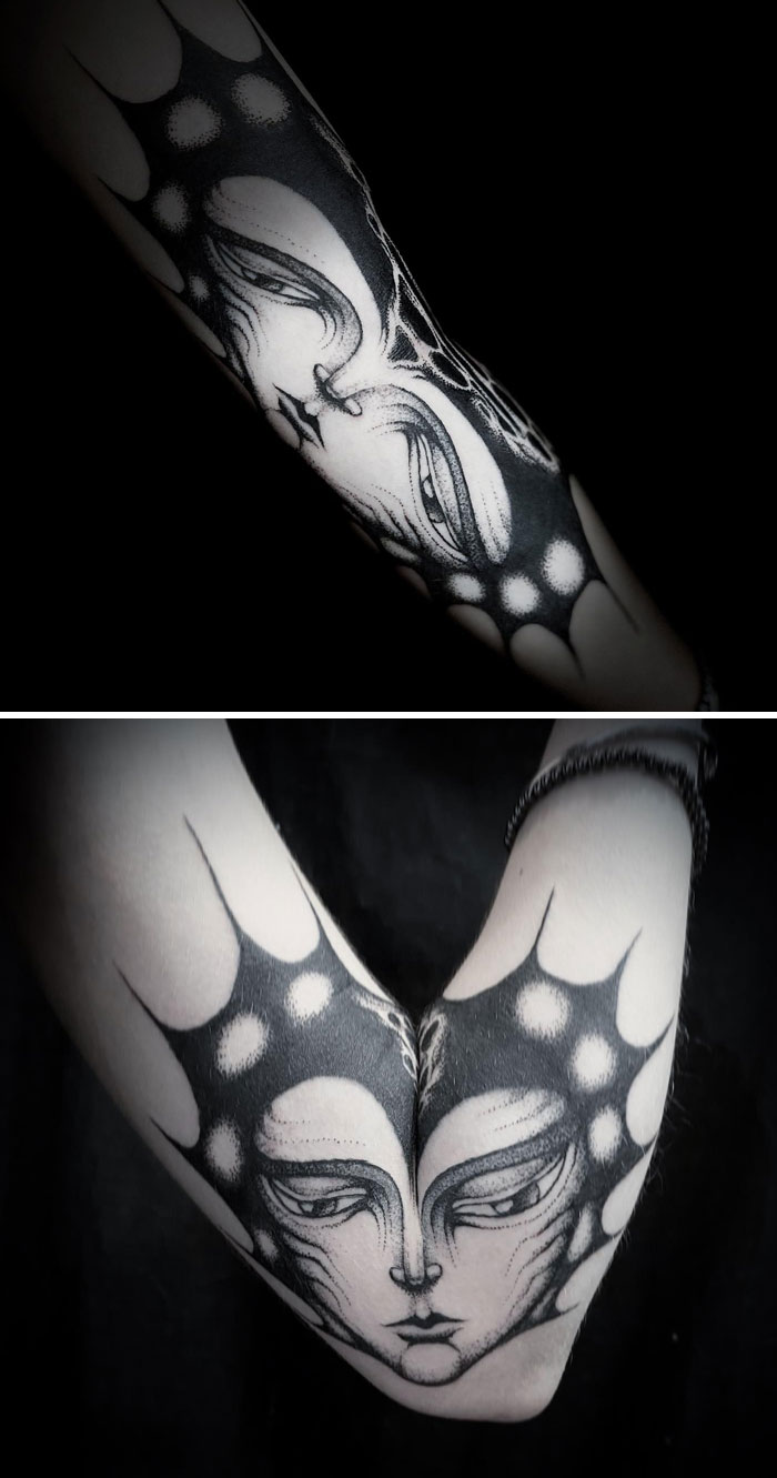 Un hermoso tatuaje con movimiento