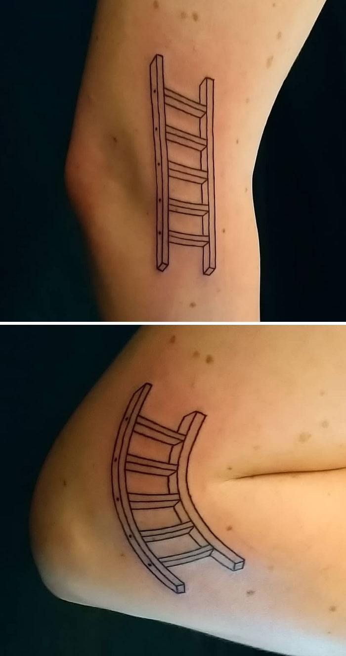 Una escalera que se dobla