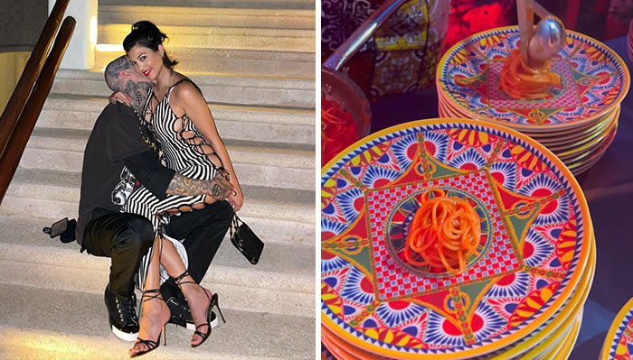 Los internautas debaten sobre las diminutas porciones de comida en la boda Kardashian-Barker después del video viral de Kylie Jenner