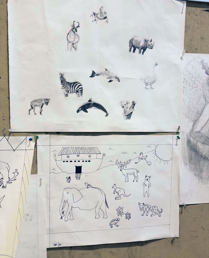 Hay dos tipos de personas en una clase de arte de la universidad