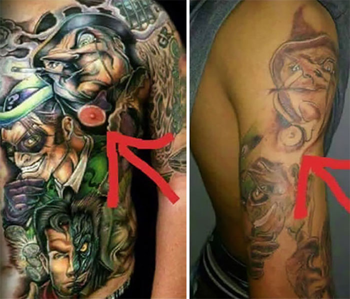 Un tipo intentó copiar el trabajo de mi tatuador: se tatuó un pezón en el brazo