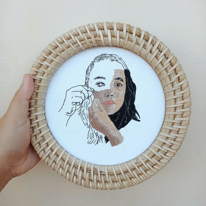 Me regalé esto para mi cumpleaños número 28 (es un autorretrato)