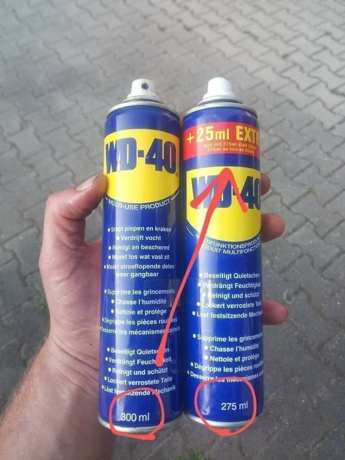 Ah sí, con 25ml más. Gracias WD-40