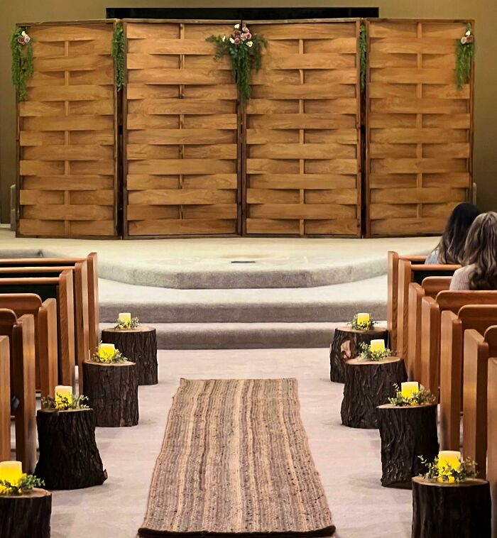 Construí un fondo para la boda de mi sobrina...( 2,2 m x 4,87 m)