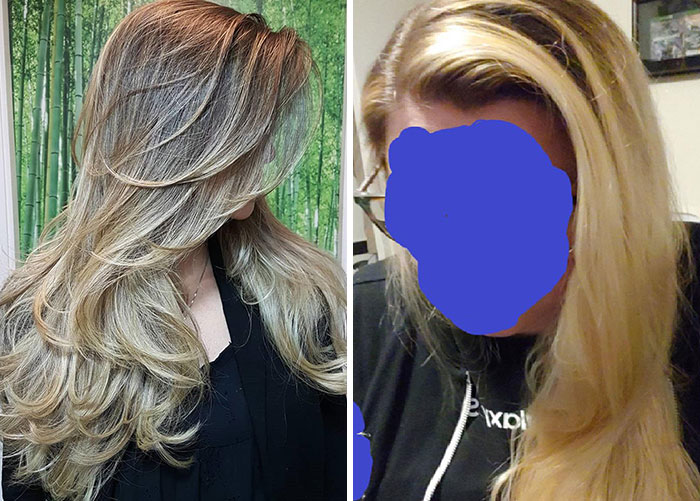Expectativa vs. realidad (200 dólares después). El peluquero intentó convencerme de que era lo mismo. No. No. No