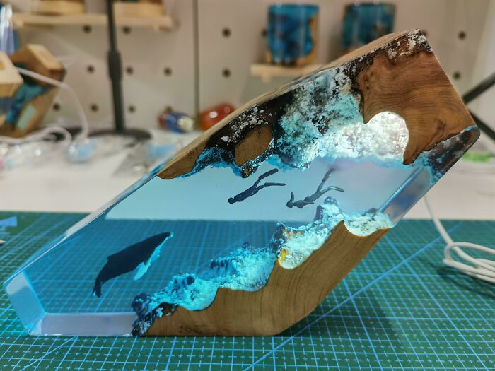 Una de mis obras sobre las ballenas jorobadas