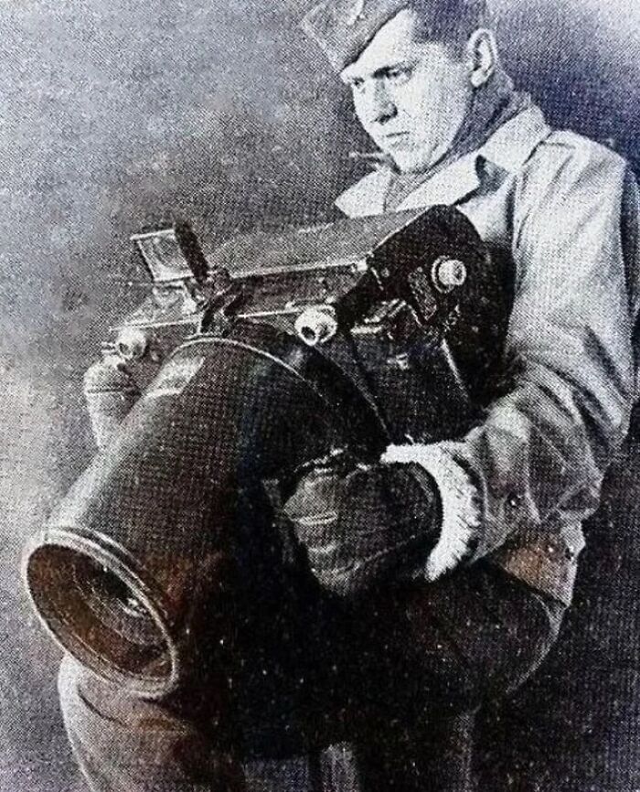 La cámara fotográfica aérea utilizada durante la Segunda Guerra Mundial 