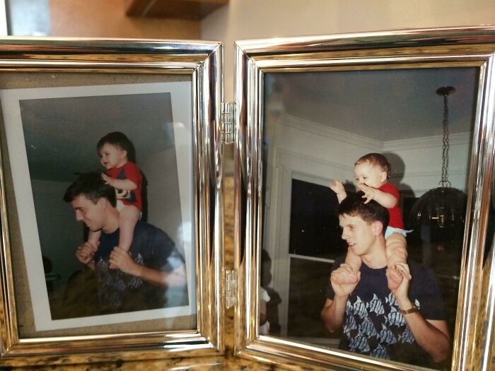 Mi papá y yo (derecha 1993) y mi hijo y yo (izquierda 2016)