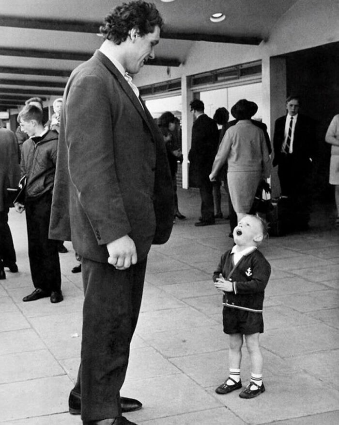 La reacción de un niño al conocer a André el gigante en la década de 1970