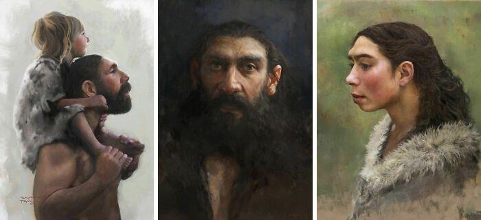 El artista Tom Björklund dibuja a los neandertales como personas y no como especímenes biológicos. Tengo que decir que de todo el arte que he visto de los neandertales, este es el que más los humaniza