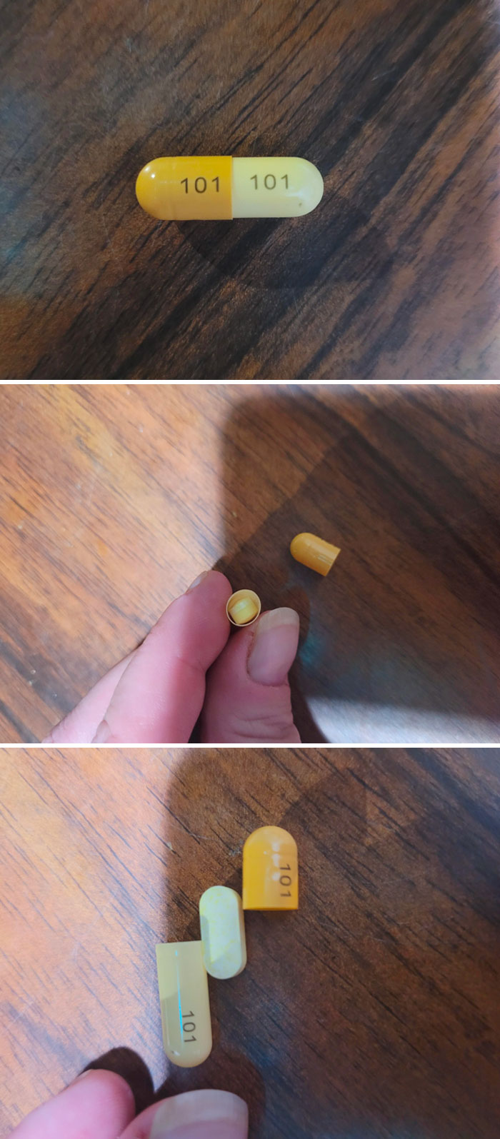 El seguro no cubre las pastillas, solo las cápsulas. La receta pasó de $2,73 a $56,91 por esa razón. Es literalmente una píldora metida en una cápsula