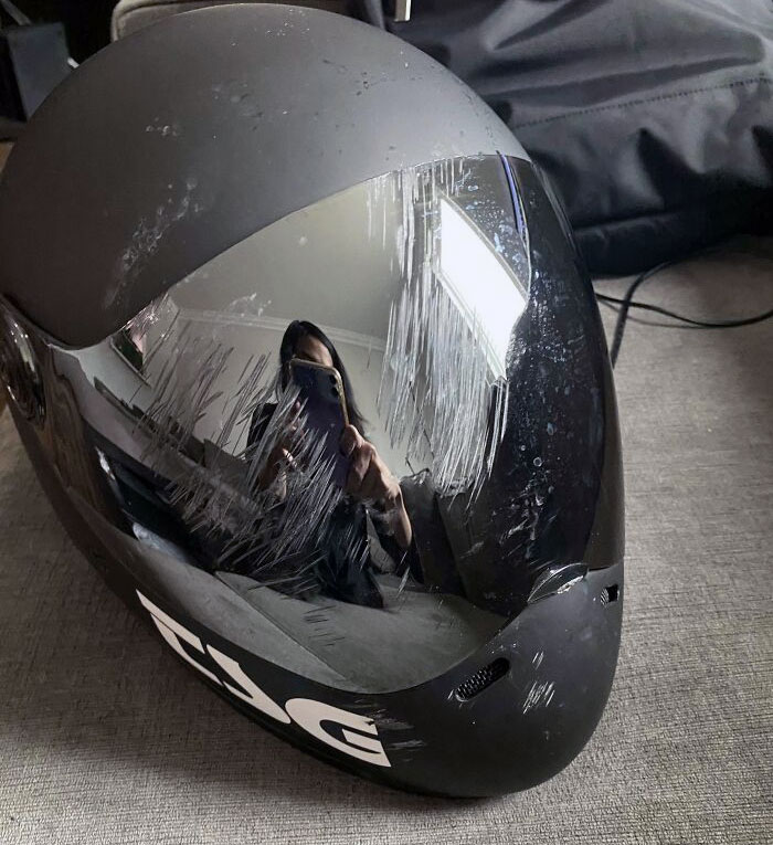 Me alegro de tener un casco integral