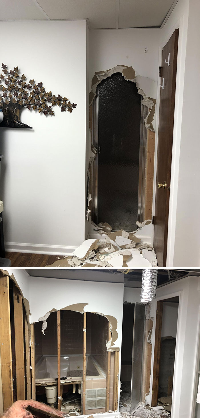 Encontré un cuarto de vapor y una bañera con hidromasaje en mi sótano, detrás de una pared durante la demolición