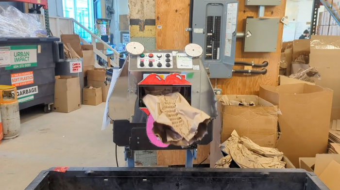 Arrugador de papel para acolchar cajas para envíos