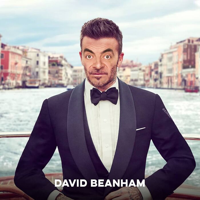 David Beckham como Mr. Bean