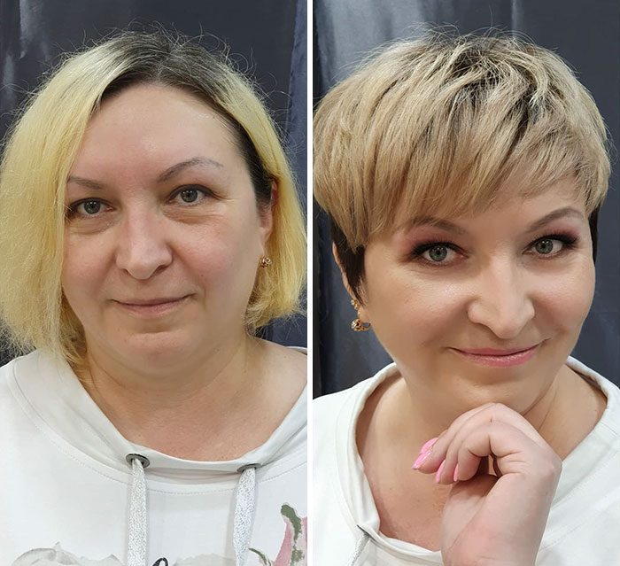 A Makeup Artist And Hairstylist Post 30 Before-And-After Shots Of Clients Who Told Them To 