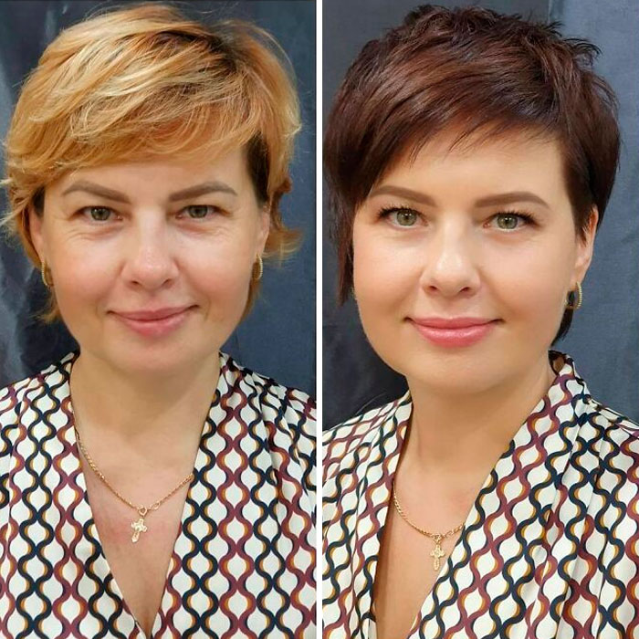 A Makeup Artist And Hairstylist Post 30 Before-And-After Shots Of Clients Who Told Them To 