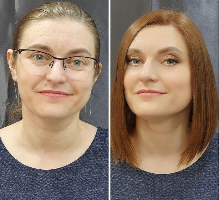 A Makeup Artist And Hairstylist Post 30 Before-And-After Shots Of Clients Who Told Them To 