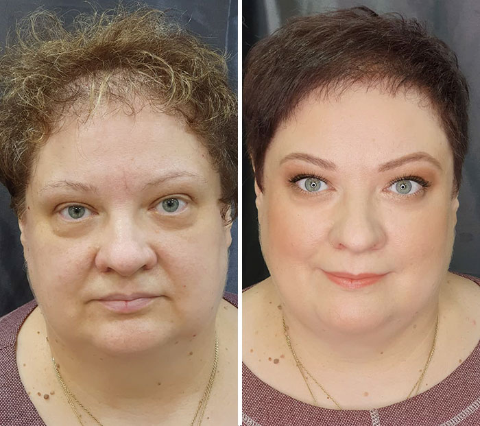 A Makeup Artist And Hairstylist Post 30 Before-And-After Shots Of Clients Who Told Them To 
