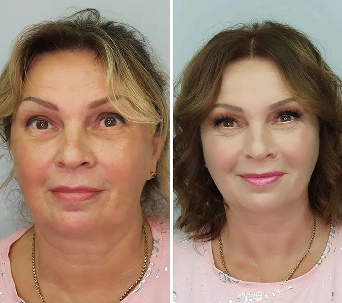 A Makeup Artist And Hairstylist Post 30 Before-And-After Shots Of Clients Who Told Them To 