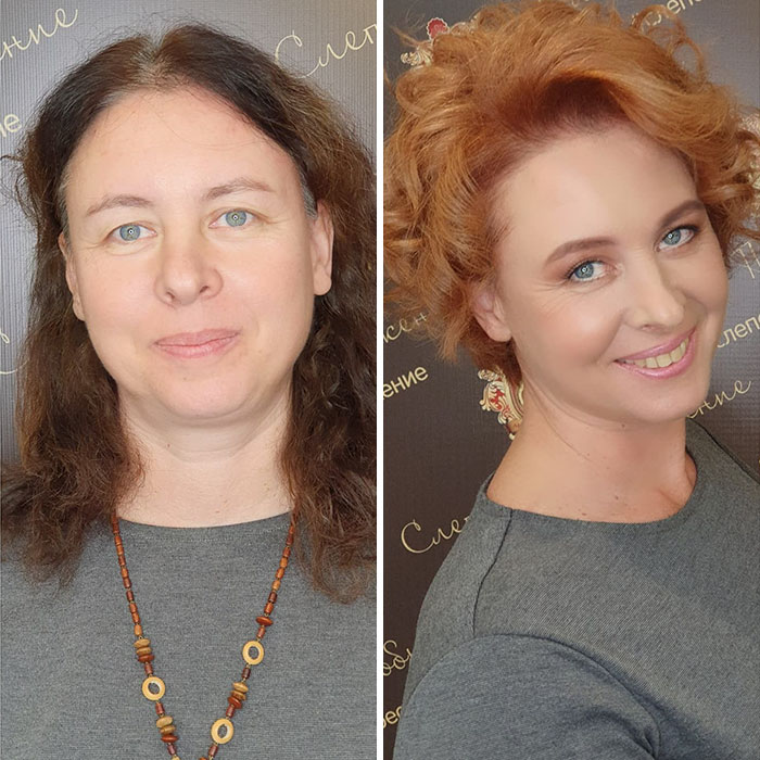 A Makeup Artist And Hairstylist Post 30 Before-And-After Shots Of Clients Who Told Them To 