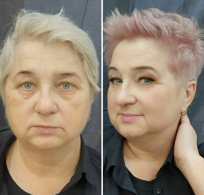 A Makeup Artist And Hairstylist Post 30 Before-And-After Shots Of Clients Who Told Them To 