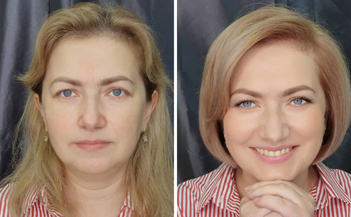 A Makeup Artist And Hairstylist Post 30 Before-And-After Shots Of Clients Who Told Them To 