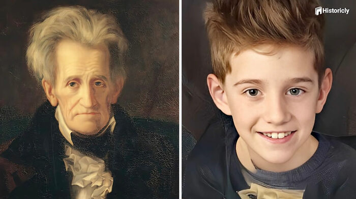 Andrew Jackson reimaginado como un niño