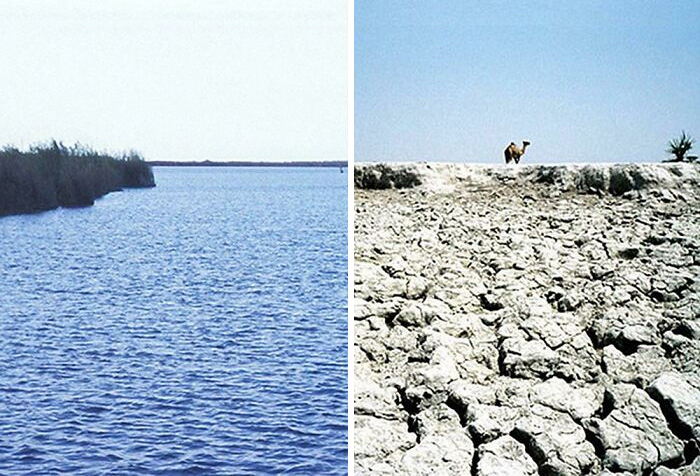 Lago Chad en 1967 vs. hoy en día