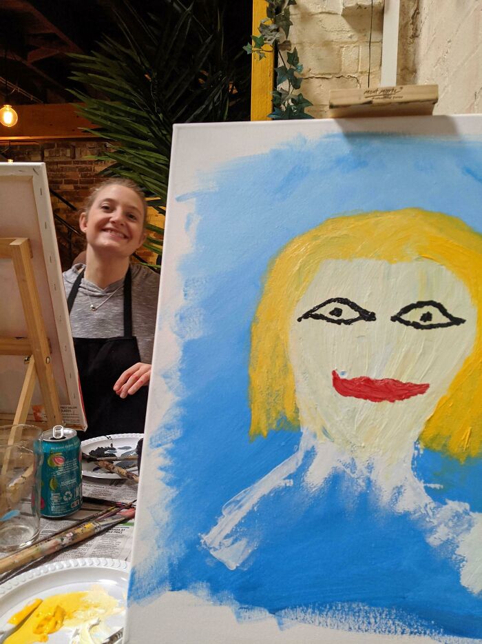 Intenté pintar a mi novia